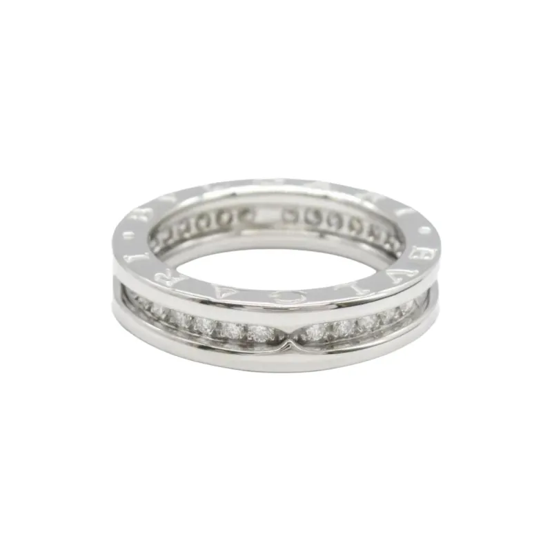 BVLGARI 18kt White Gold 10's B zero1 Ring-0