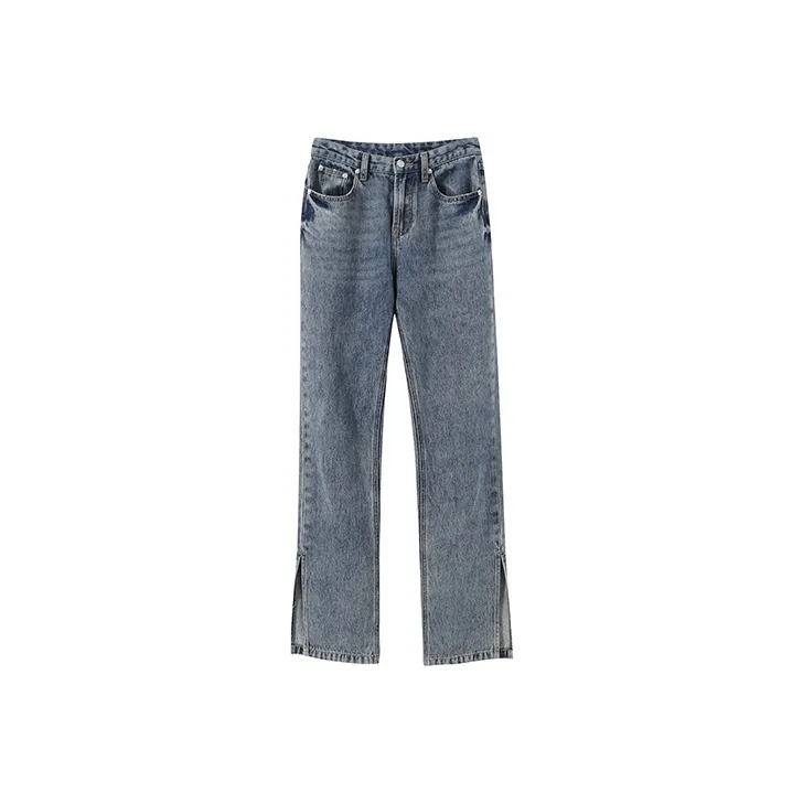 YUMOMO STAR Wide Leg Jeans Women's Denim Blue-0