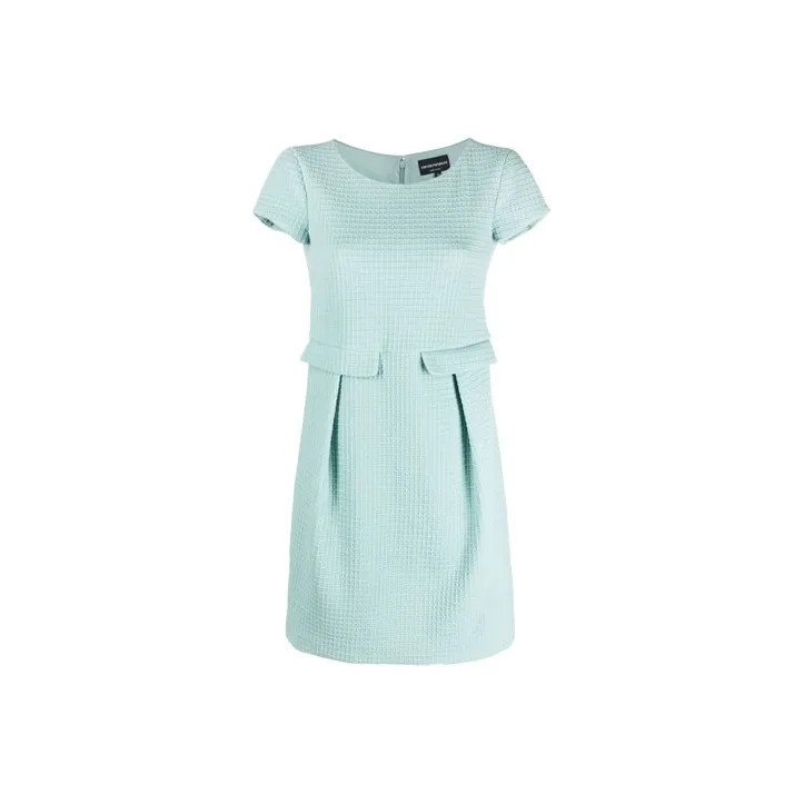 EMPORIO ARMANI Short Sleeved Dresses Women's Light Blue-0