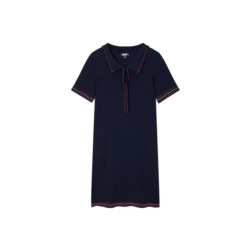 DKNY Short-Sleeved Dresses Women's Navy Blue-0