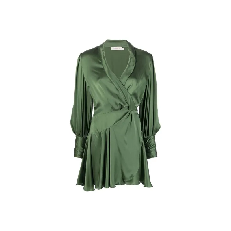Zimmermann Long-Sleeved Dresses Women's Green-0