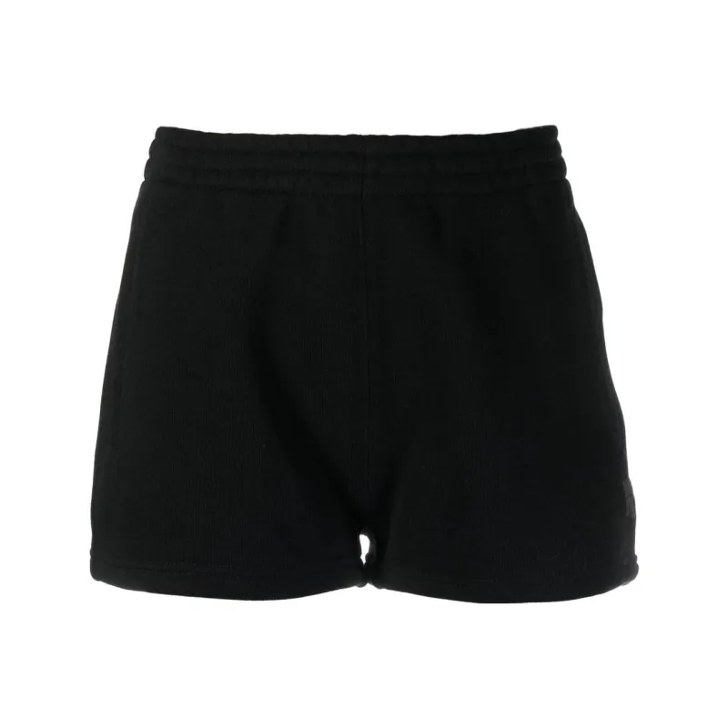 T By Alexander Wang Puff Paint Logo Sweatshorts Black-0