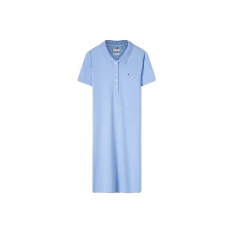 Tommy Hilfiger Short Sleeved Dress Women's Sky Blue-0