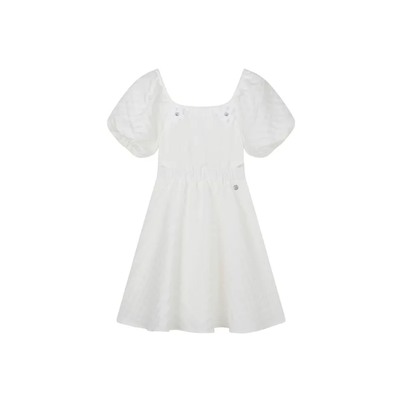 Teenie Weenie Short Sleeved Dresses Women's Ivory White-0