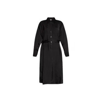 Fabiana Filippi Long Sleeved Belted Satin Shirtdress