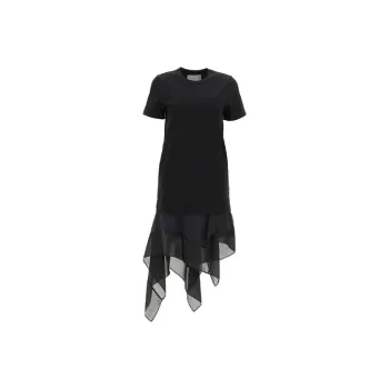Sacai Short-Sleeved Dresses Women's Black