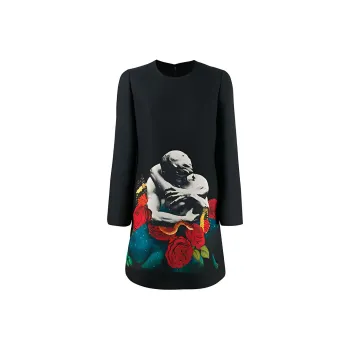 Valentino Long Sleeved Dress Women's Black