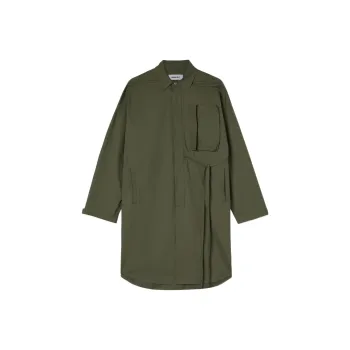 AMBUSH Oversized Waist Tie Shirt Dress Green