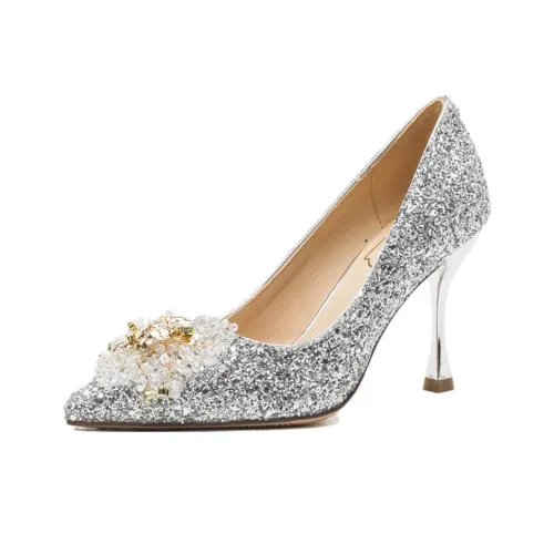 City camel High Heels Women's Gold, Silver