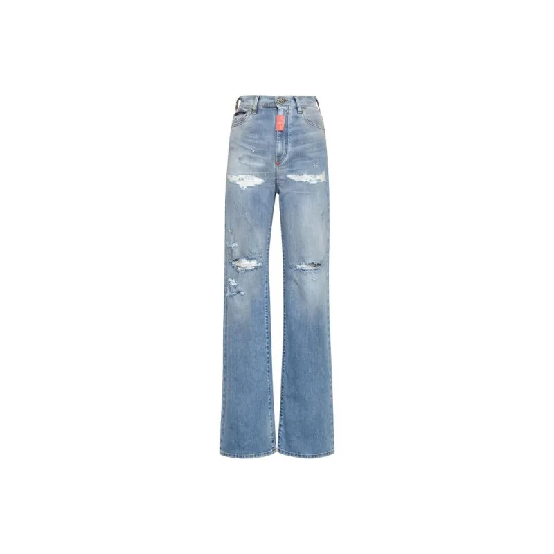 PHILIPP PLEIN Ripped detail Denim Jeans-0