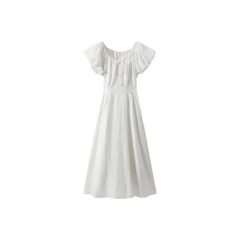 Inman Short Sleeved Dress Women's White