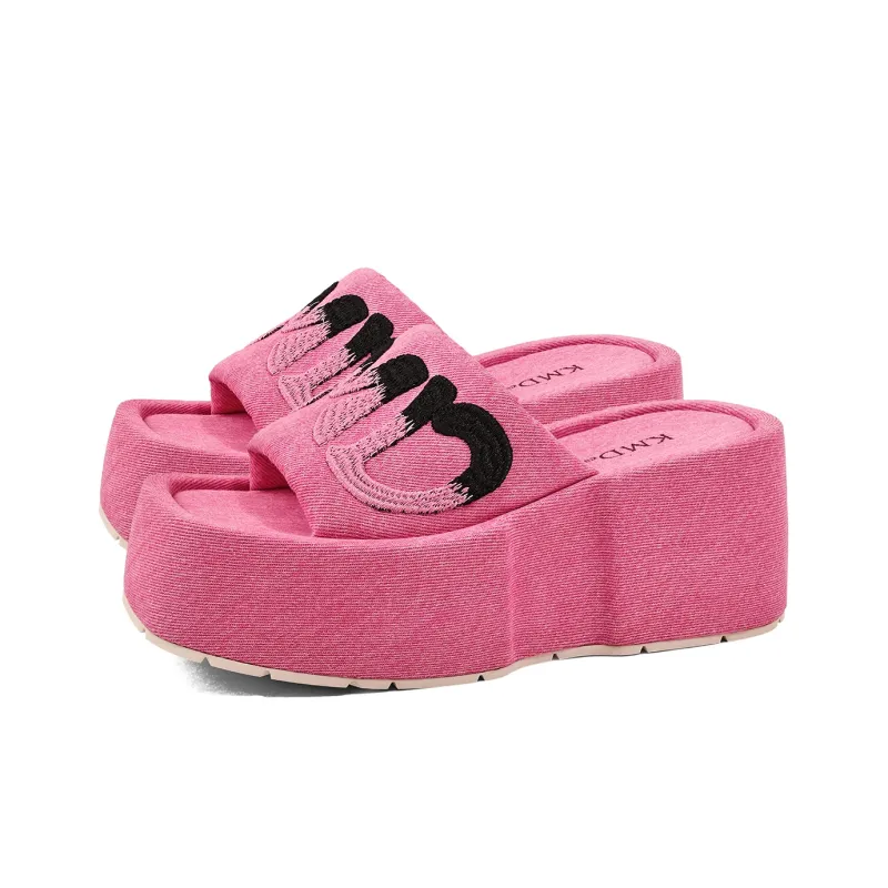 KMD Rubber Sole Quiet Slide Slippers Women's-6