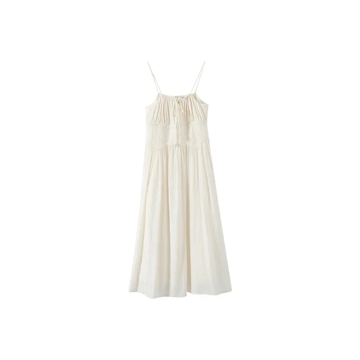 YUMOMO STAR Slip Dresses Women's Gentle Rice-0
