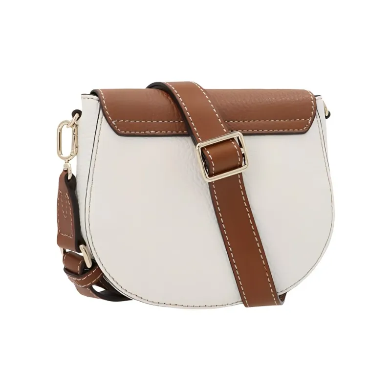 Furla Club 2 Leather Crossbody Bag, Shoulder Bag Mini Women's Beige-4