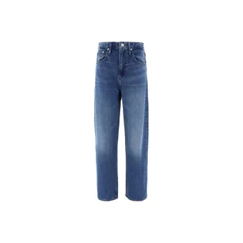 FRAME Barrel-Leg High-Waist Slim Jeans