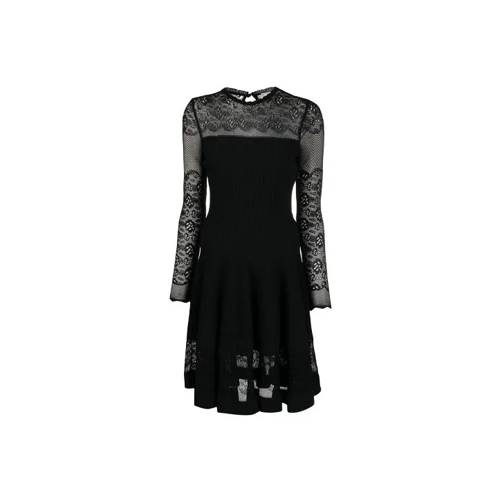 Alexander McQueen Long Sleeved Dress Women's Black-0