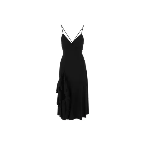 LOEWE Ruffle V-Neck Sleeveless Dress