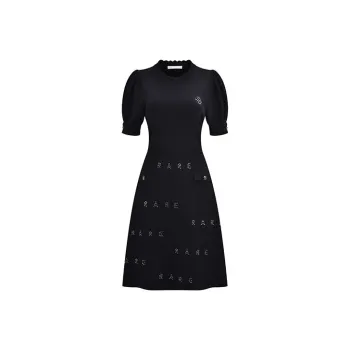 RARE Short Sleeved Dresses Women's Black