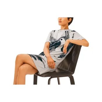 HERMES Short Sleeved Dresses Women's Gray