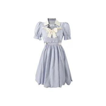 JOSR Short Sleeved Dresses Women's Blue