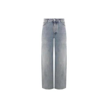 LOEWE Logo Patch Wide Leg Jeans
