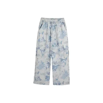 Hollister Cargo Pants Women's Gray Green Print