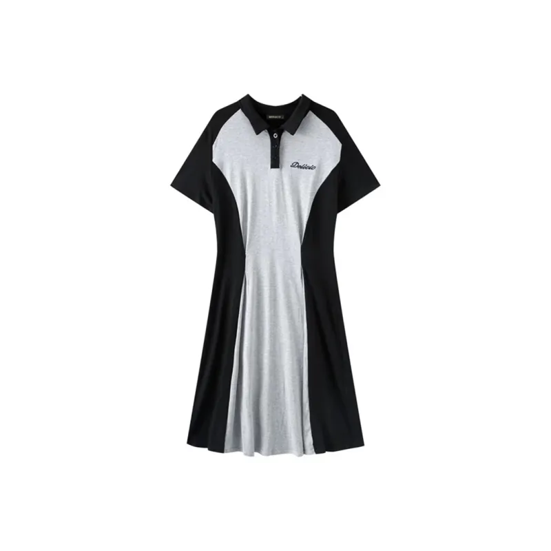 Incolore Short Sleeved Dresses Women's Black-3