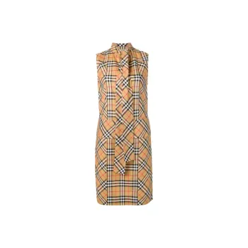 Burberry Sleeveless Dress Women's Brown
