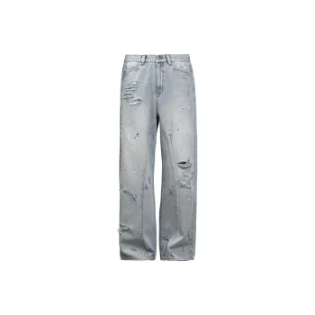 UNTILWERICH Jeans Unisex Light Blue