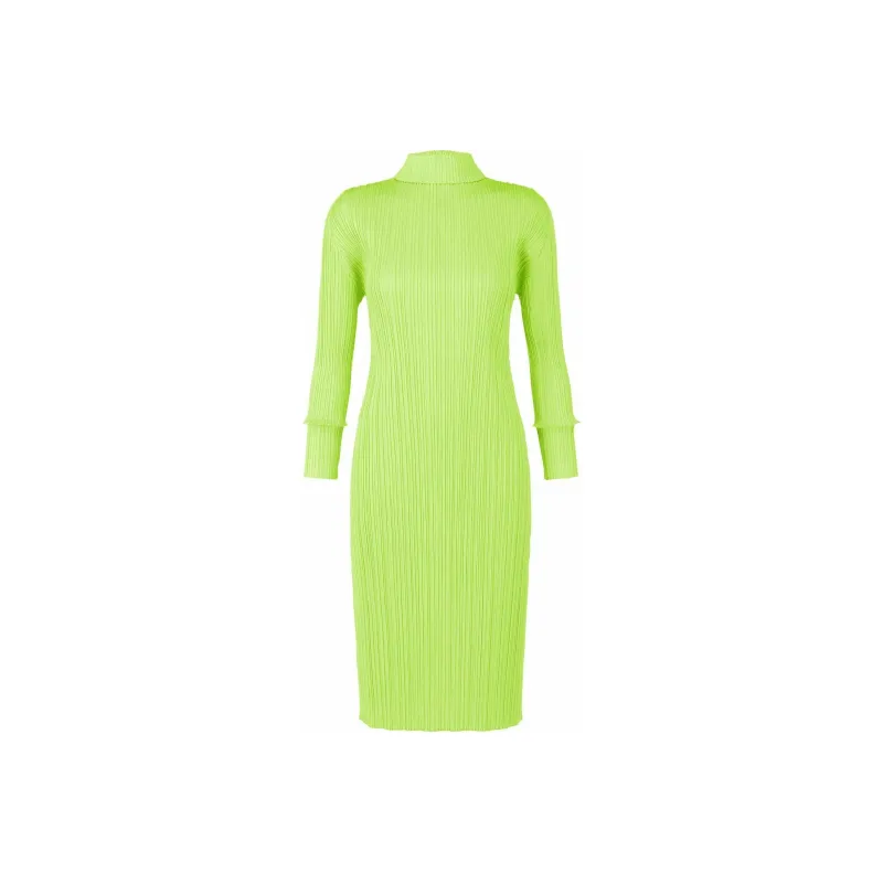 PLEATS PLEASE ISSEY MIYAKE SS22 Long Sleeved Dress Women's Green-0
