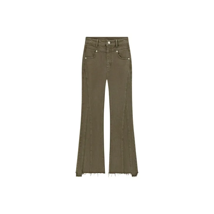 CHUU Jeans Women's Army Green-0