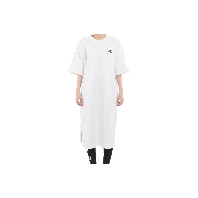 Adidas Originals Short Sleeved Dress Women's White-0