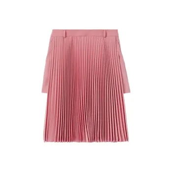 Burberry Pleated Panel Grain De Poudre Shorts 'Rosy Pink'