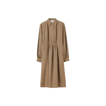 JIL SANDER Straight-point Collar Wool Dress