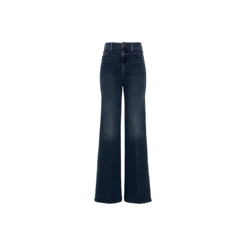 MOTHER Roller Skimp Mid Rise Wide Leg Jeans-0