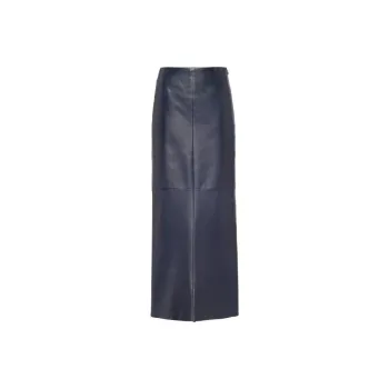 PRADA Denim Long Skirts Women's Dark Blue