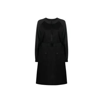 Moncler SS22 Long Sleeved Dresses Women's Black