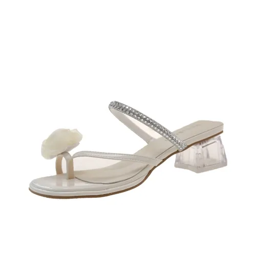 AJPAP Rhinestone Woven Slide Slippers Women's