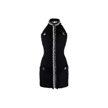 BALMAIN Sleeveless Dresses Women's Black