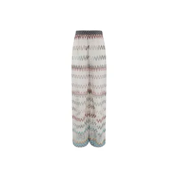 MISSONI Zigzag Woven Semi Sheer Trousers