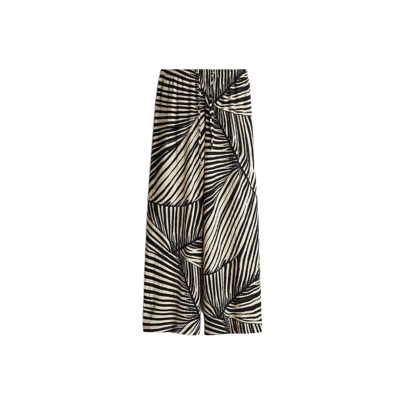 H&M Casual Pants Women's Black/Pattern-0