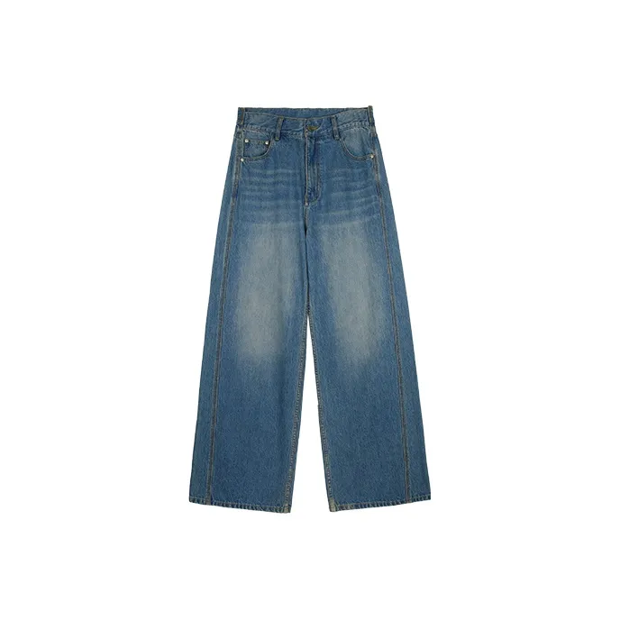 RUNTOTHEFUTURE SS22 Straight Jeans Unisex Blue-0