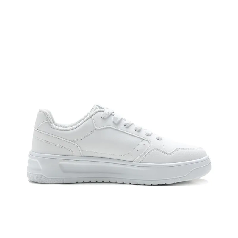 QIAODAN Slip Resistant Cushioning Lightweight Low Top Skateboard Shoes Men's Jordan White Gray Silver-1