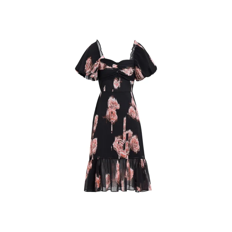 AUI Short Sleeved Dress Women's Black-0
