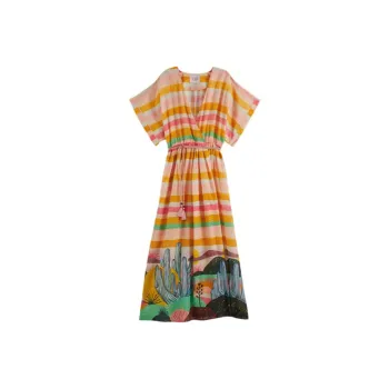 Scotch&Soda Short-Sleeved Dresses Women's Multicolor Plaid