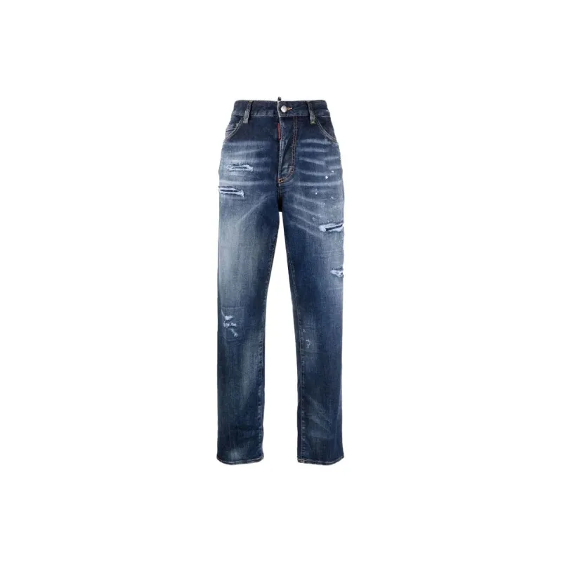 DSQUARED2 Distressed High waisted Jeans-0