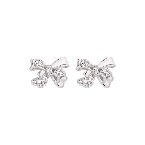 PHOENIXSILY 999 Fine Silver Stud Earrings Women's