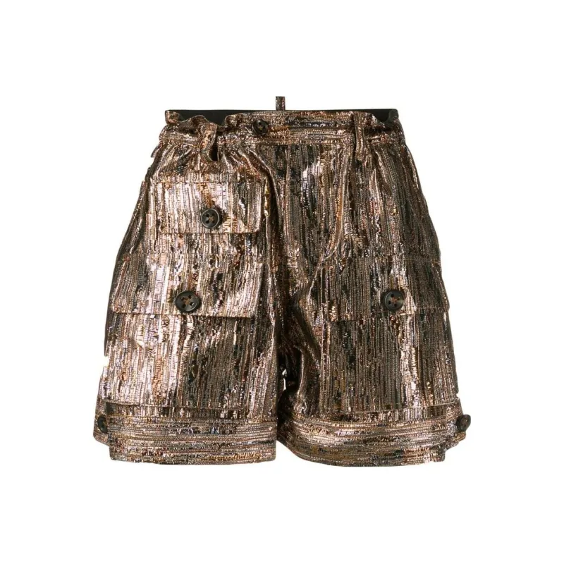 DSQUARED2 Metallic Effect Shorts-0