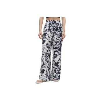 Lululemon Swift Wide Leg Casual Pants Women's Steam Gray Unrestrained Blue Floral/WCBV