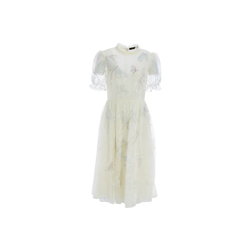 Marie Elie Short-Sleeved Dresses Women's Yellow-0